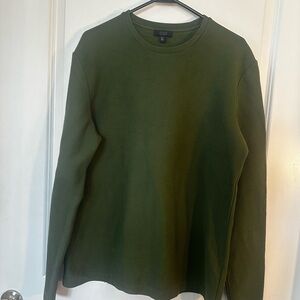 COS Green Clean Cut Organic Cotton Regular Long Sleeve Shirt, Large